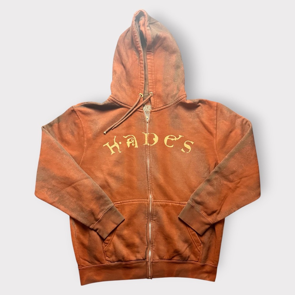 Melanie Martinez Hades Portals Tour Zip Up Hoodie Rust Orange Rhinestone Mens M